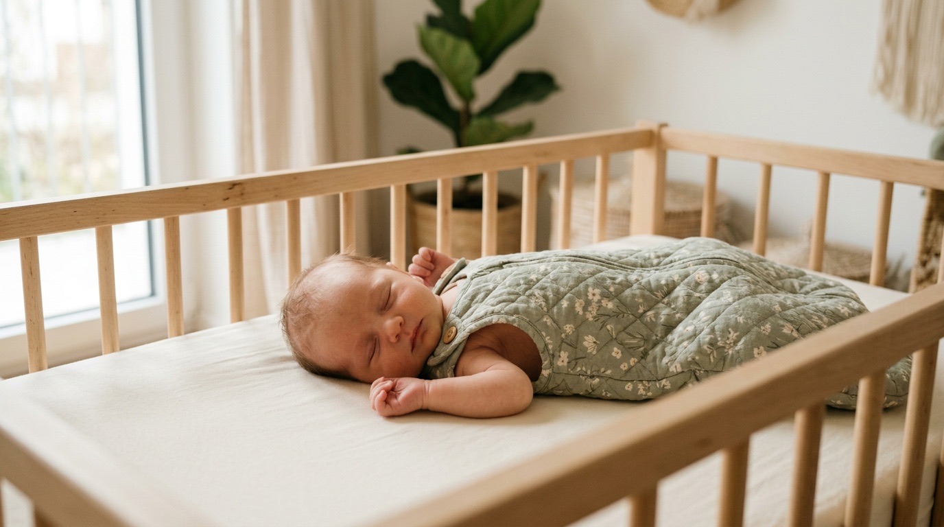 Babyschlafsack: richtige Größe, sicher schlafen, worauf achten