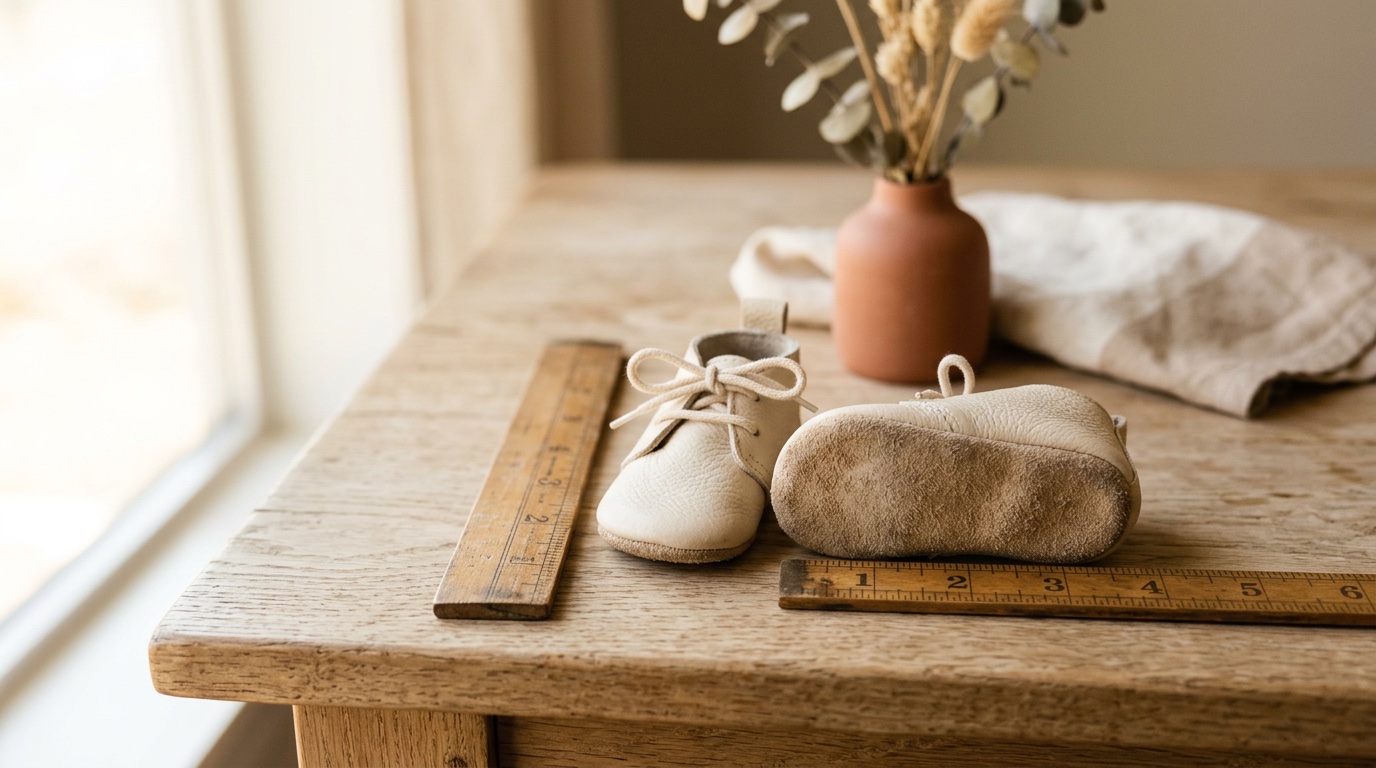 Babyschuhe-Groesse richtig messen: das Plus12-Konzept