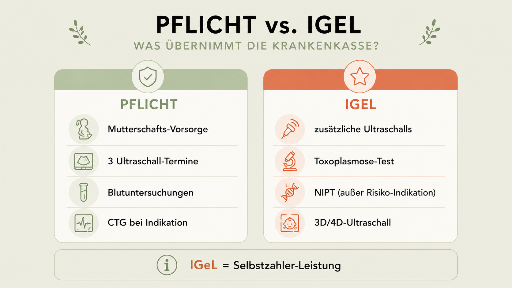 IGeL-Leistung (Individuelle Gesundheitsleistung) Infografik