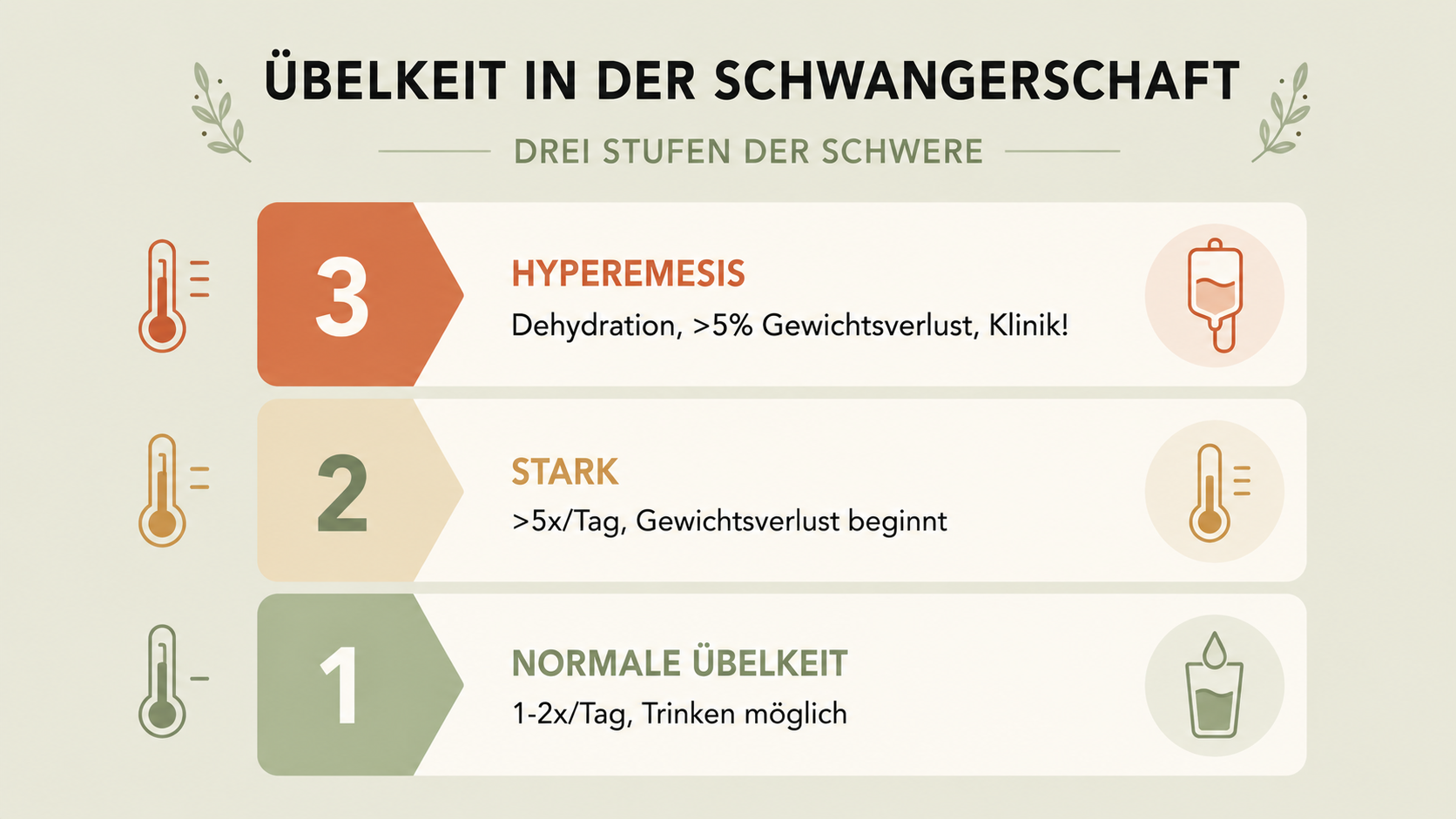 Hyperemesis gravidarum: wann es kein normaler Schwangerschafts-Übel mehr ist Infografik