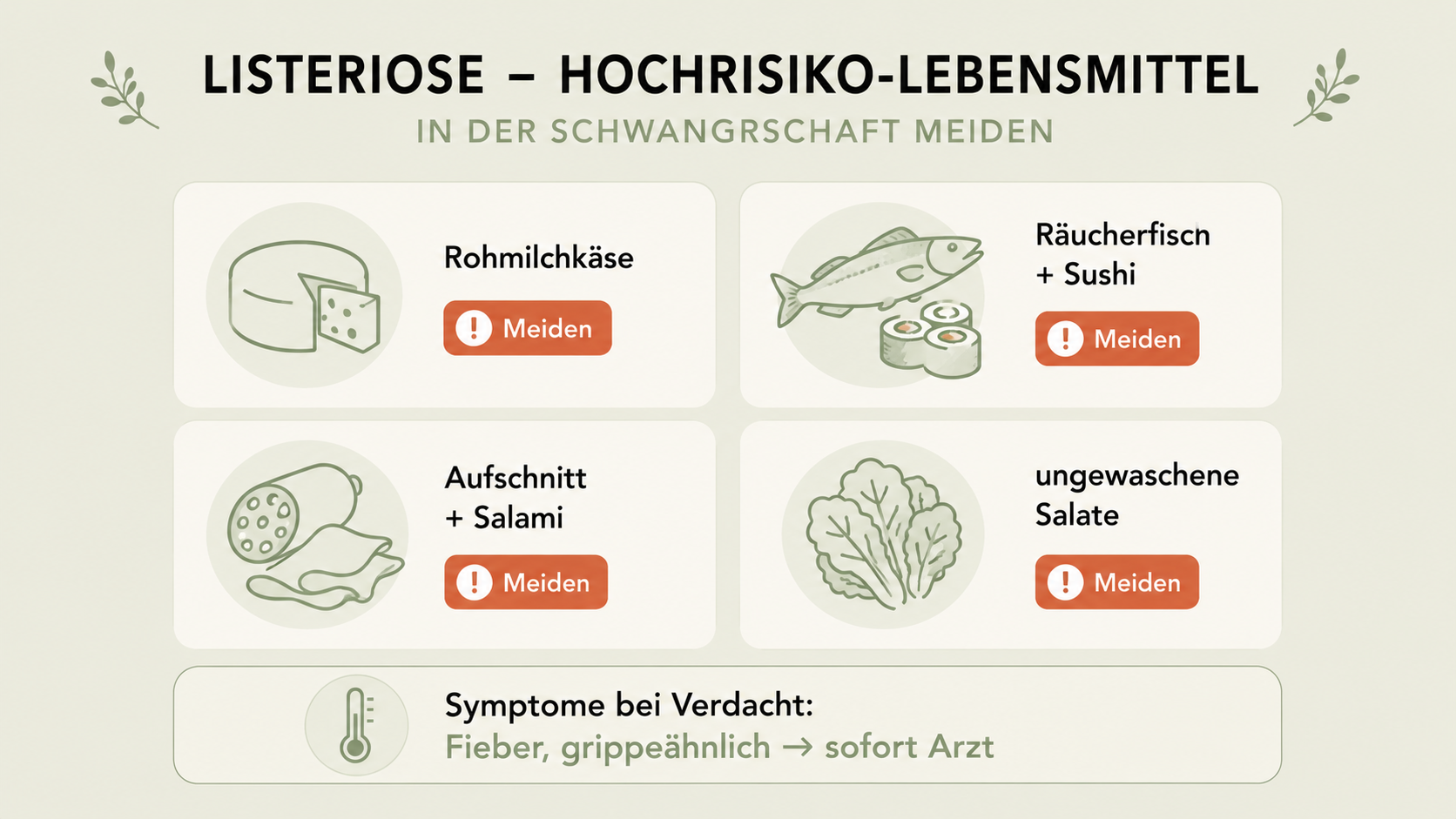 Listeriose in der Schwangerschaft Infografik